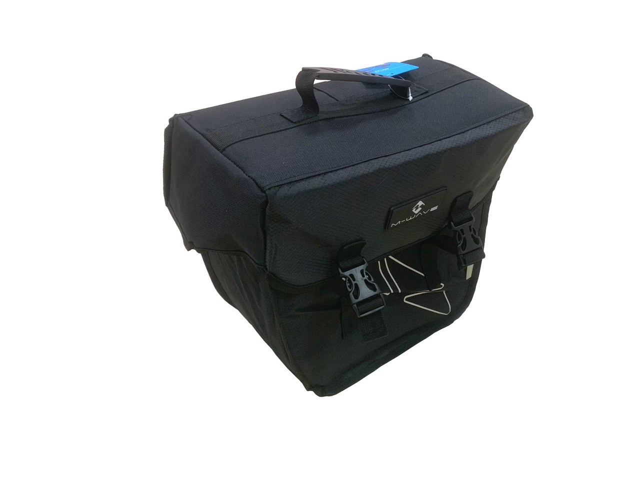 Сумка 5-122320 на багаж. боковая 38х18х30см V=18л б/съемная с крючками черно-серая (12) M-WAVE