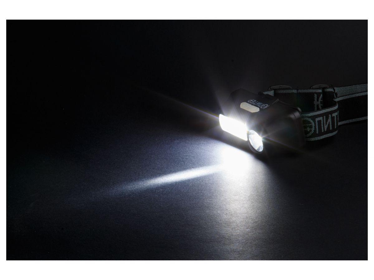 Фонарь налобный светодиодный аккумуляторный 3Вт + 3Вт ЮПИТЕР JP1057 - фото 7 - id-p196661394