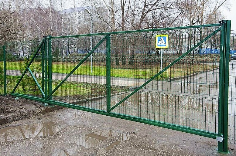 Ворота откатные под 3D сетку (Еврозабор) - фото 5 - id-p196661775