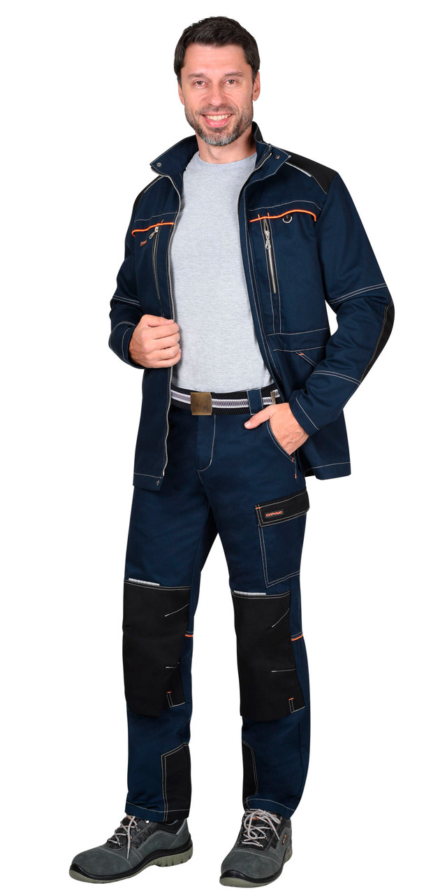 Куртка "СИРИУС-ШАТЛ-РОСС" удл. синяя с черным - фото 4 - id-p196661872