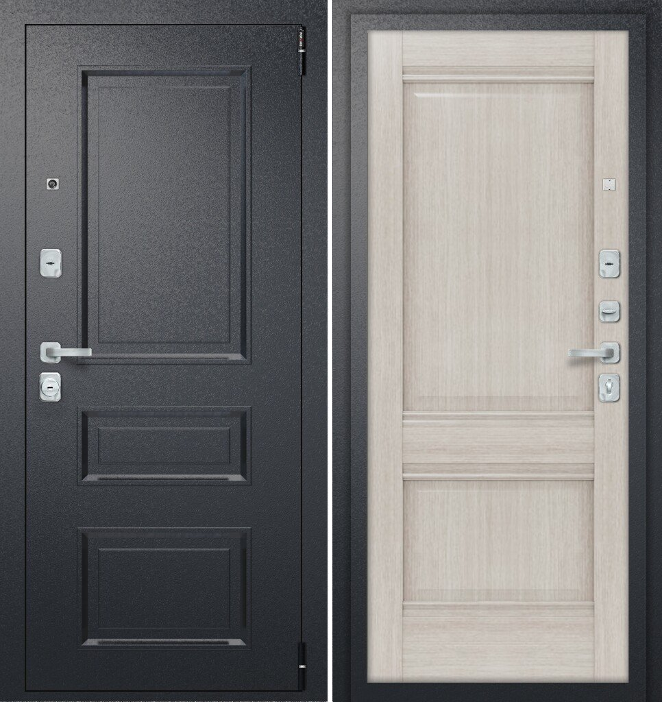 Двери входные металлические Porta R 403.K42 Букле Черный/Cappuccino Veralinga