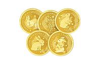 Шоколадная монета «2023 год Год Кролика» 6г в тубе по 60шт [золотая либо серебряная фольга]