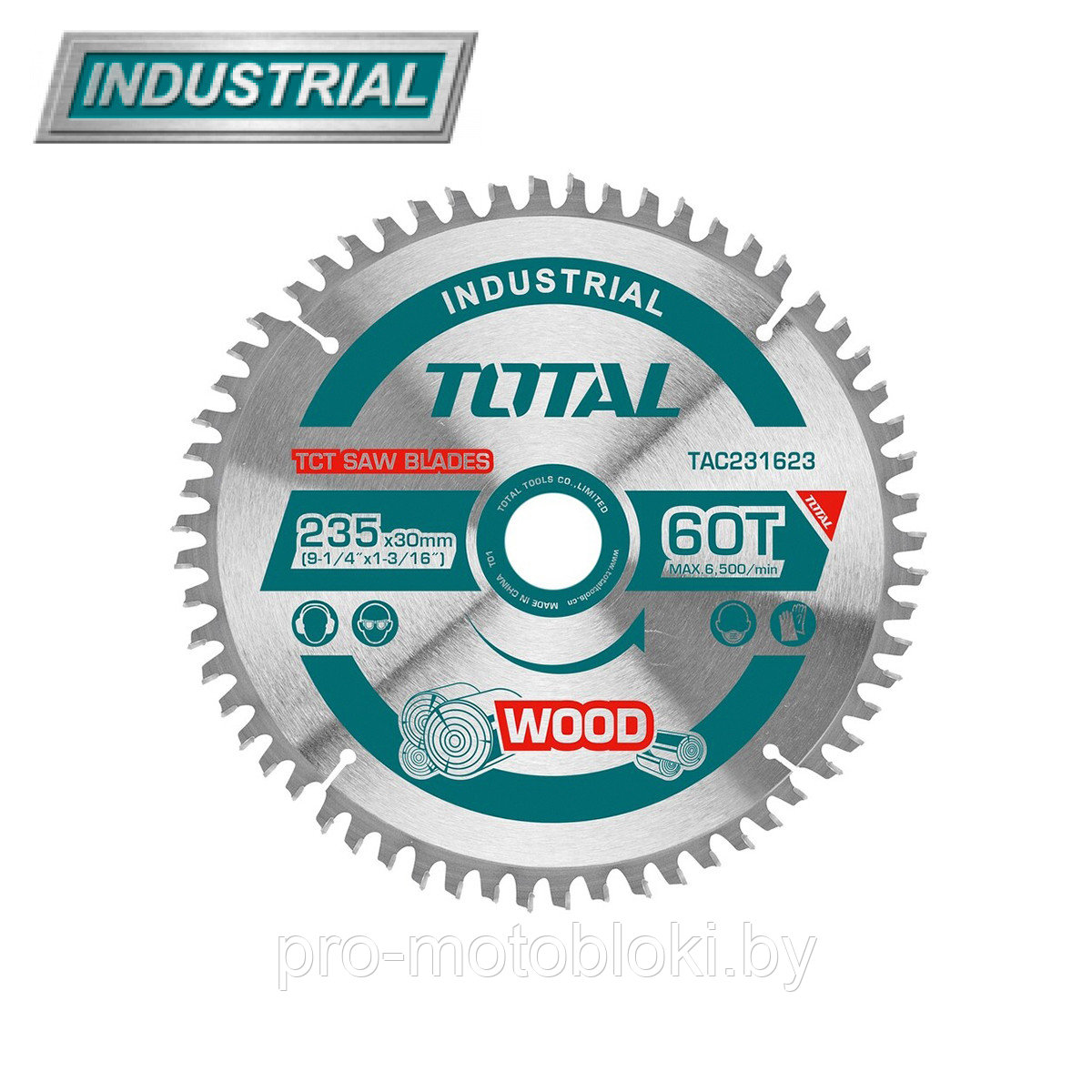 Диск пильный 235x30 мм 60 зубьев TOTAL TAC231623