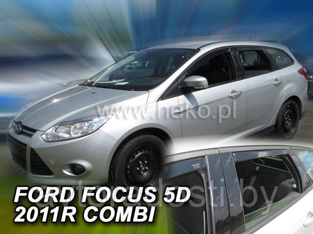 Ветровики вставные для Ford Focus III (2011-2018) универсал / Форд Фокус [15296] (HEKO) - фото 2 - id-p75793303