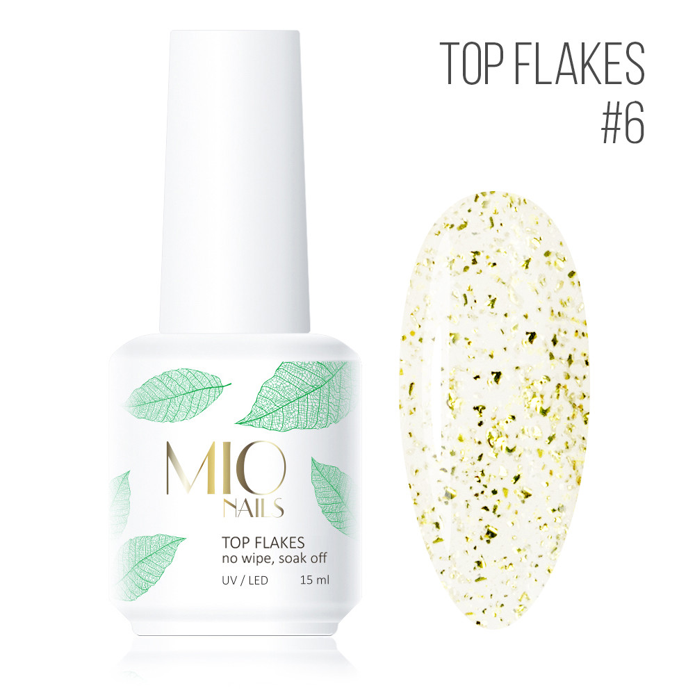 Топ Flakes №6 Mio Nails золотая поталь - 15 мл