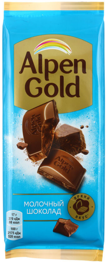 Шоколад Alpen Gold 85 г, «Молочный шоколад» - фото 1 - id-p183069435