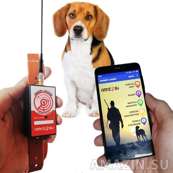 Amazin Locator Глонасс/GPS трекер без сим-карты для охотничьих собак любых пород - фото 1 - id-p196739026