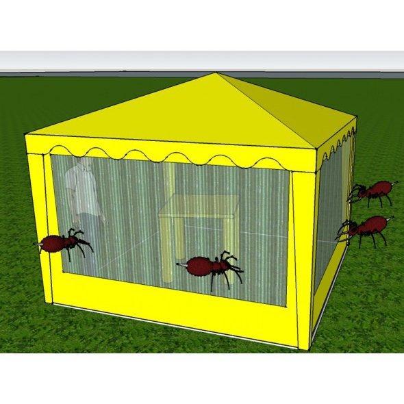 Стенка к шатру Митек с антимоскитной сеткой 2,5х2,0 (к беседке 2,5х2,5 и 5,0х2,5)