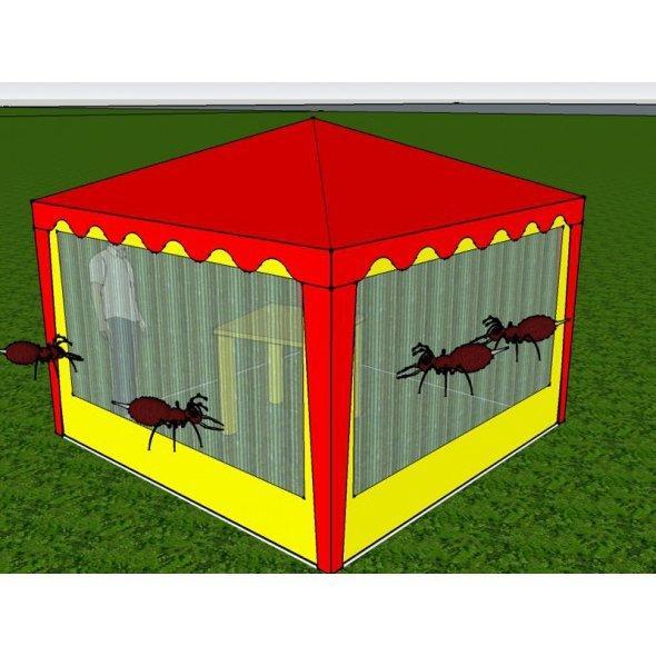 Стенка к шатру Митек с антимоскитной сеткой 3,0х2,0 (к беседке 3,0х3,0 и 6,0х3,0) - фото 1 - id-p196739462