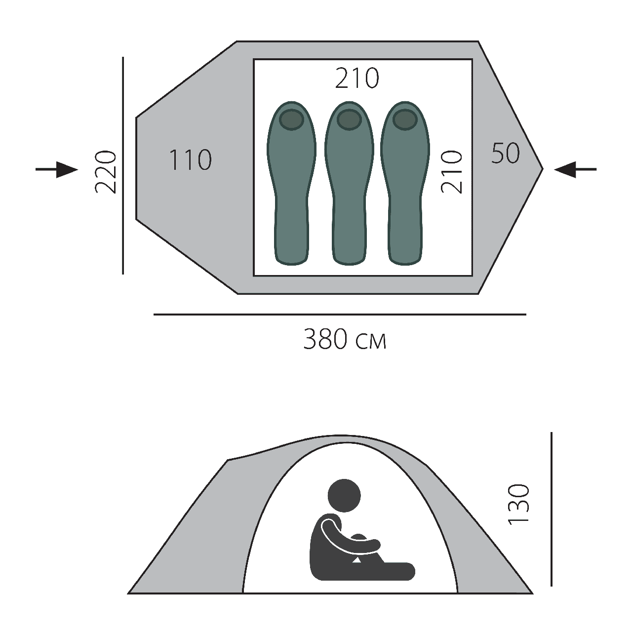 Палатка BTrace Shield 3 - фото 7 - id-p196739486