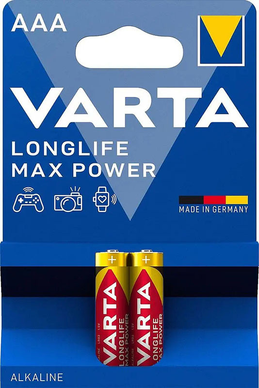 Батарейка алкалиновая Varta LONGLIFE Max Power AAA (элемент питания) - фото 1 - id-p156096385