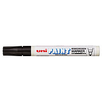 Маркер перманентный на масляной основе UNI PAINT (2,2 - 2,8мм, пулевидный наконечник) (черный)