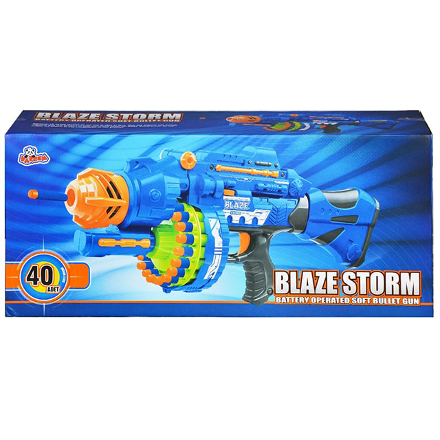 Бластер Blaze Storm 7051 с 40 мягкими пулями на батарейках - фото 1 - id-p196745255