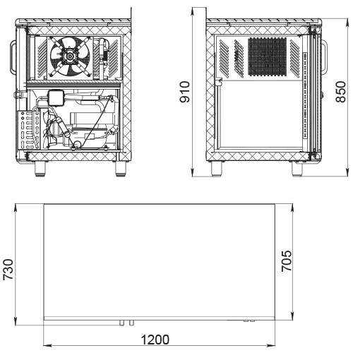 Холодильный стол со стеклянными дверьми TD2-G (270 л.) - фото 2 - id-p196746267