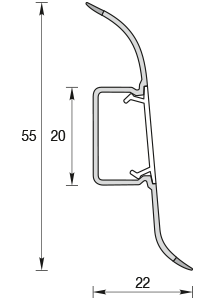 Угол внутренний к плинтусу напольному ИДЕАЛ 55мм КЛАССИК в цвет плинтуса - фото 4 - id-p196752058