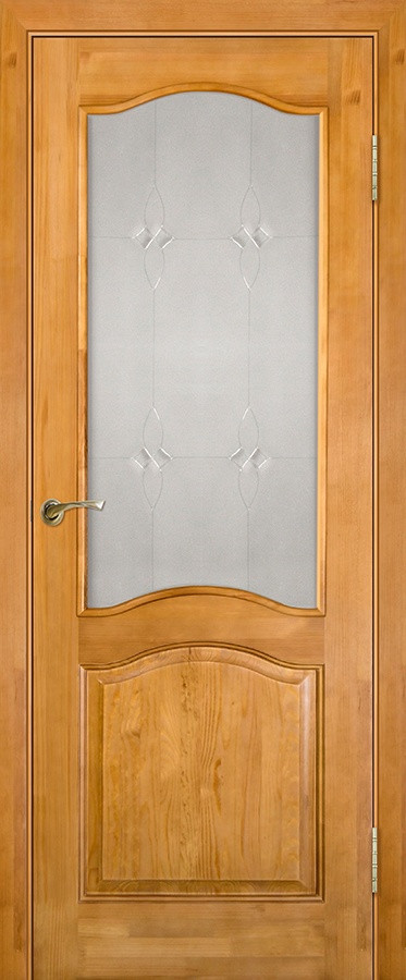 Межкомнатная дверь массив сосны ПМЦ ДО7 Светлый лак (без рамки)
