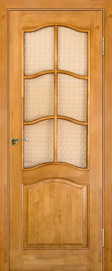 Межкомнатная дверь массив сосны ПМЦ ДО7 Светлый лак