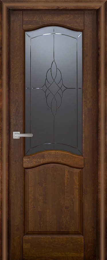 Межкомнатная дверь (Вилейка ольха) Лео ДО Античный орех - фото 1 - id-p196753050