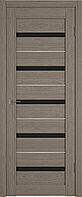 Межкомнатная дверь Atum Pro AL7 BLACK gloss. Brun oak молдинг серебро