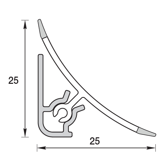 Угол наружный к плинтусу для столешницы 25*25*3000мм в цвет - фото 4 - id-p196753714