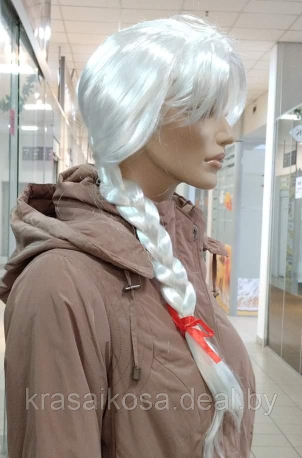 Парик с косой Снегурочка Блонд искусственные волосы карнавальный маскарадный - фото 3 - id-p168465463