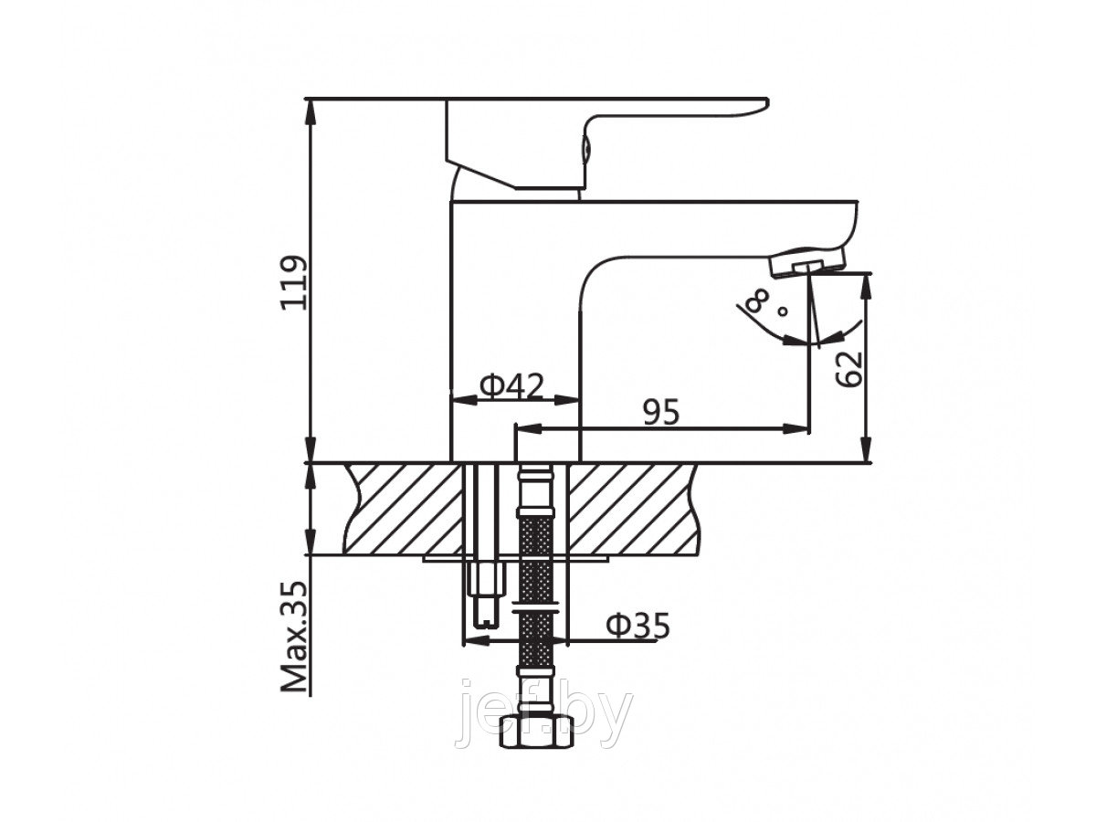 Смеситель для умывальника (LT) D35 AVLOR1-A359 AV ENGINEERING AVLOR1-A359-623 - фото 2 - id-p195484815