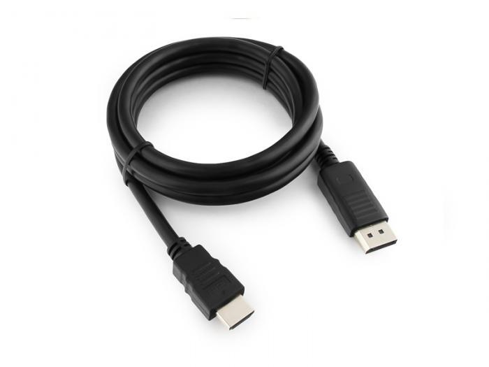 Аксессуар Gembird Cablexpert DisplayPort to HDMI 20M/19M 1.8m Black CC-DP-HDMI-6 - фото 1 - id-p196153241