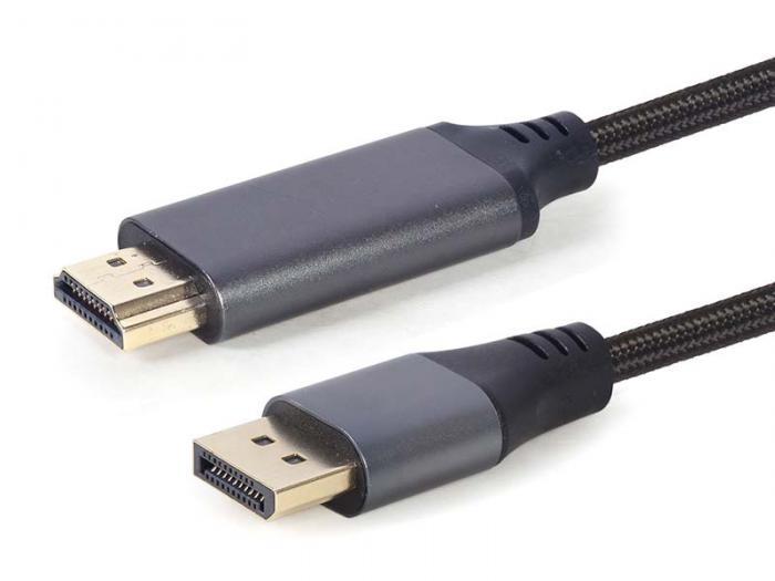 Аксессуар Gembird Cablexpert DisplayPort - HDMI 20M/19M 4K 1.8m Black CC-DP-HDMI-4K-6 - фото 1 - id-p196150895