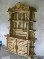 Буфет кухонный деревянный "Рустикальный №11" Д1600мм*В2200мм*Г600мм