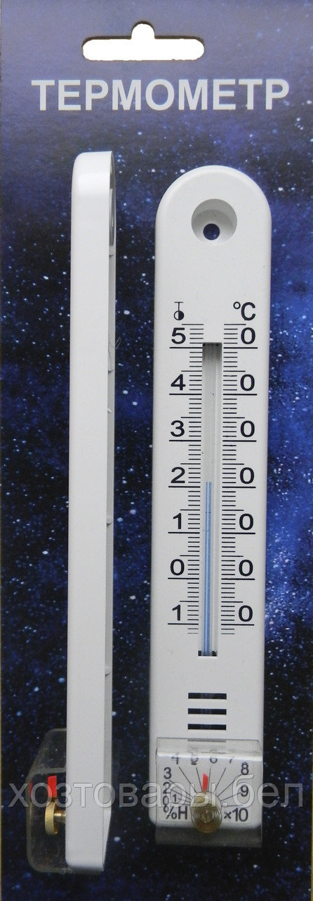 Термометр ТГК 4-4 комнатный с гигрометром (бытовой) (-10 +50°С) на гвоздик, шуруп - фото 1 - id-p88850334