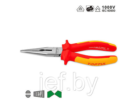 Тонкогубцы 200мм диэлектрические TOPTUL DGCB2208, фото 2
