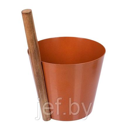 Бадья из алюминия 5 л, терракотовая БАННЫЕ ШТУЧКИ 41284, фото 2
