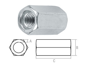 Гайка м8 удлиняющая цинк 1300 шт STARFIX SM-86961-1300