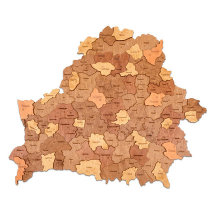 Карта Беларуси. Деревянный пазл EWA на стену (BY), фото 2