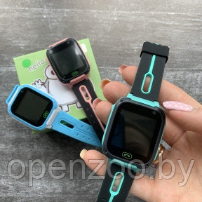 Детские умные часы SMART BABY S4 с функцией телефона Зеленые с черным