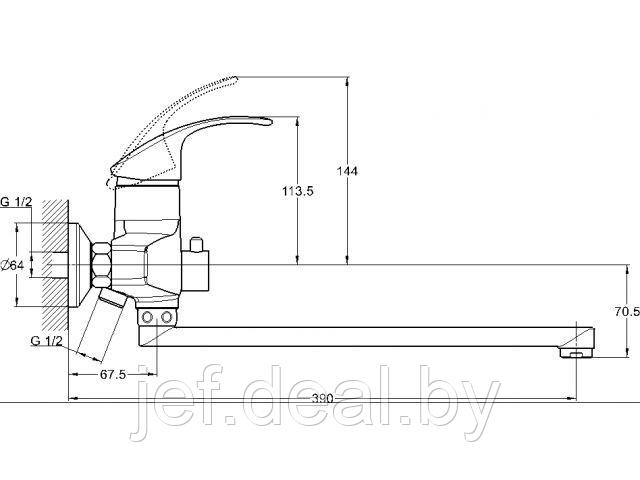 Смеситель для ванны (Lt) D40 LWZ7-A182 G.Lauf G.LAUF LWZ7-A182 - фото 2 - id-p196760830