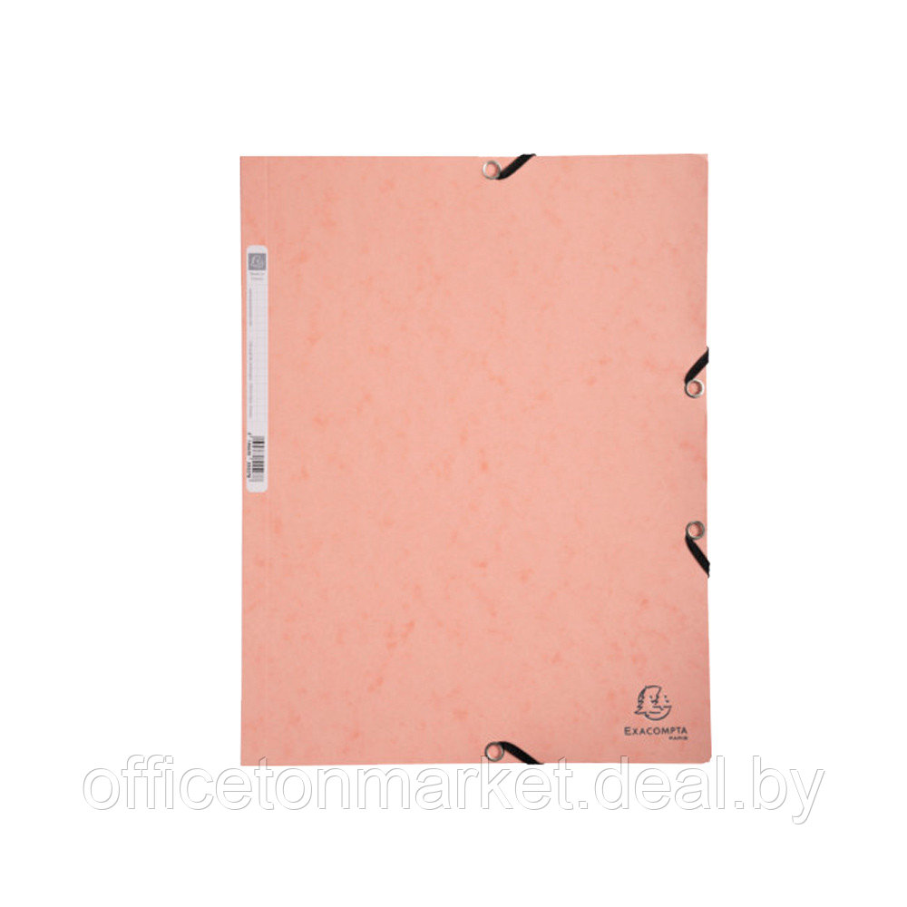 Папка на резинках "Aquarel", А4, 15 мм, картон, персиковый - фото 1 - id-p194865894
