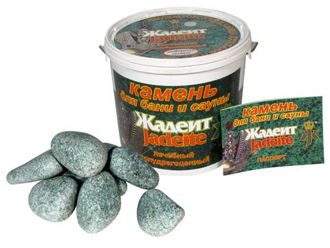 Камни для банных печей "Жадеит" шлифованый 20 кг - фото 1 - id-p196767250