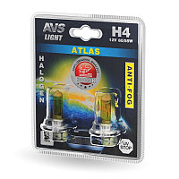Галогенная лампа AVS ATLAS ANTI-FOG/желтый H4.12V.60/55W.2шт.