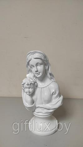 Дева Мария с младенцем сувенир, гипс, 13*25 см, фото 2