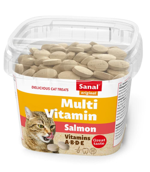 Мультивитаминный комплекс для кошек с лососем "Multi Vitamin" Sanal (Санал) 100 гр - фото 1 - id-p196769051