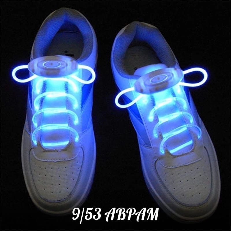 Светащиеся шнурки для обуви LED на батарейках, 1 пара (2 шт); длина по 80 см