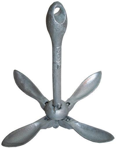 Якорь кошка HOT DIPPED GALV. FOLDING GRAPNEL ANCHORS BOW SHACKLE (5.5кг) - фото 1 - id-p196788194