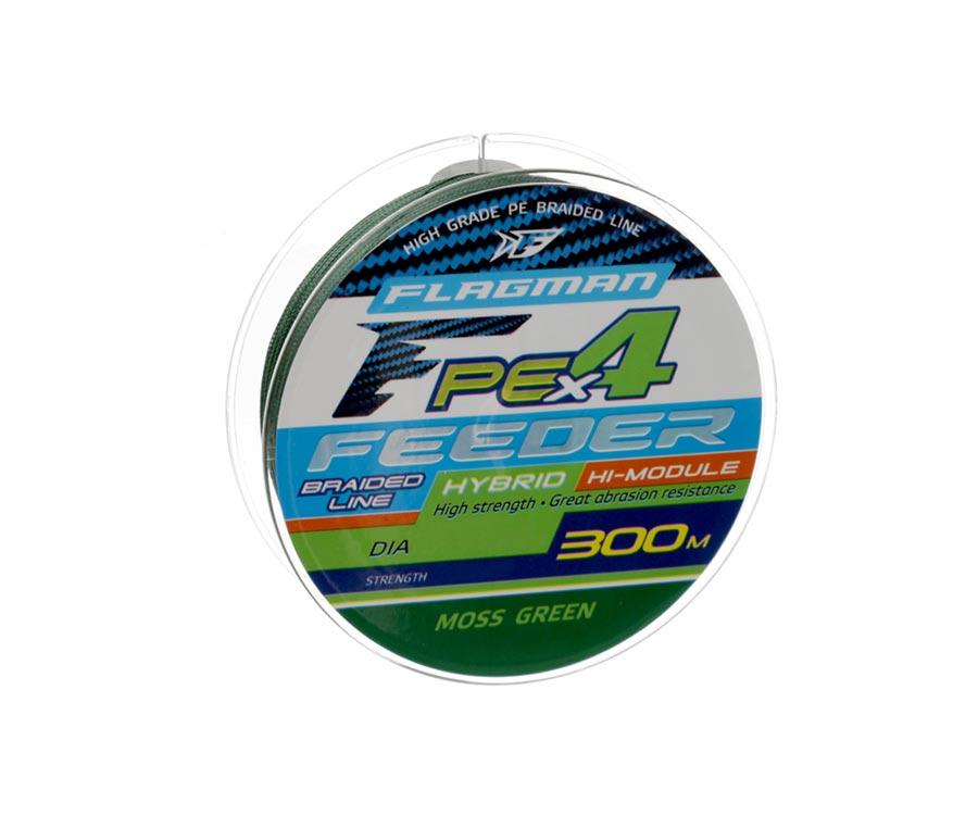 Шнур Flagman PE Hybrid X4 Feeder Moss Green 300м 0.12мм - фото 1 - id-p196788555