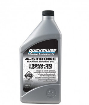 Моторное масло QUICKSILVER Synthetic Blend 10W30 для 4-тактных подвесных двигателей (1L)