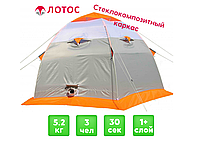 Зимняя палатка Лотос 3С (Оранжевый)
