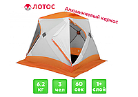 Зимняя палатка Лотос Куб 3 Классик А8 (Оранжевый)