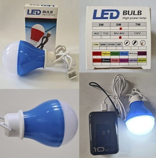 USB LED лампочка светодиодная Практик 5W - фото 1 - id-p185220954