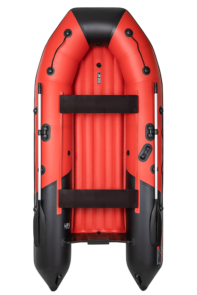Надувная лодка Таймень NX 3200 НДНД красный-черный