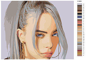 Картина по номерам Billie Eilish. Билли Айлиш 40 x 50 | Z-AB88 | SLAVINA, фото 2